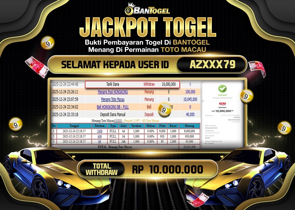 BUKTI JACKPOT LUNAS BANTOGEL