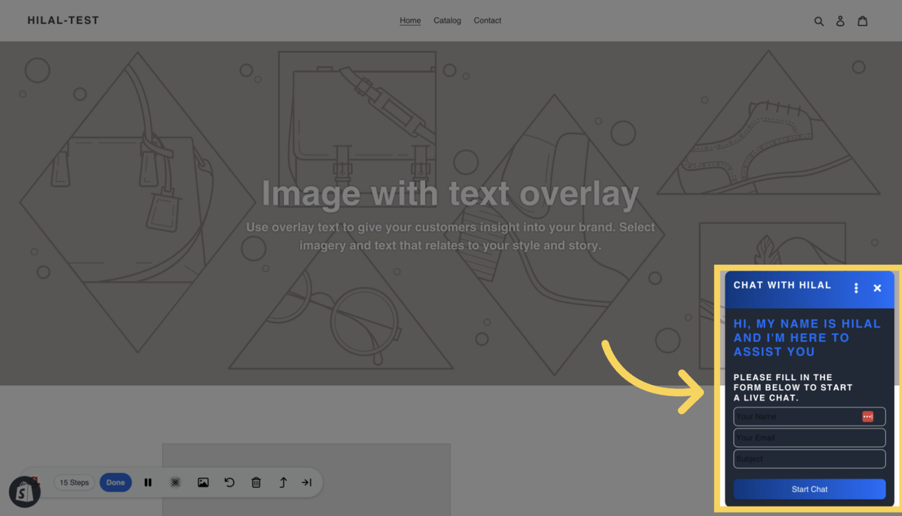 Initiating the Chat for Assistance