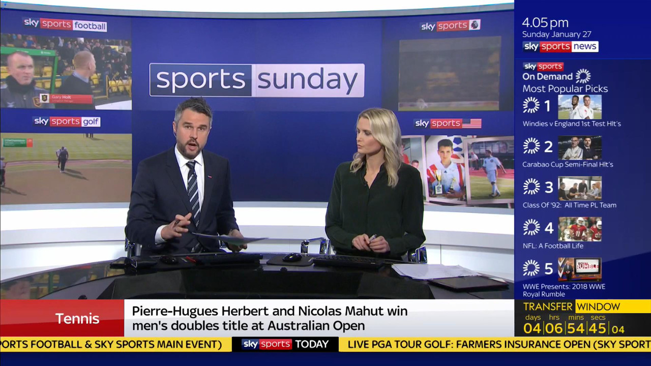 27 January - 12.00.00 - Sports Sunday. Stay in touch with the ne