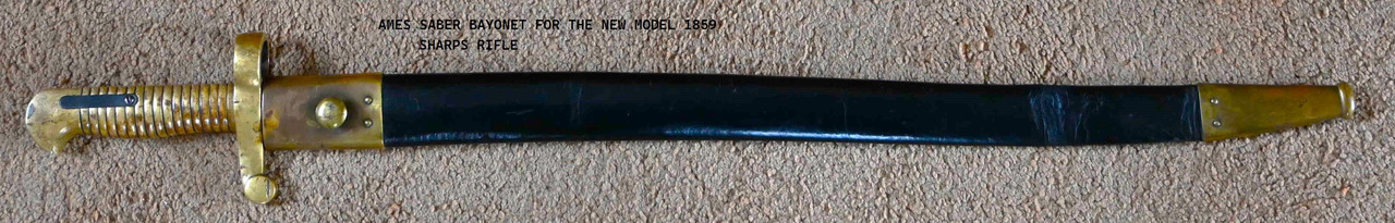AMES MARKED SABER BAYONET FOR THE SHARPS RIFLE