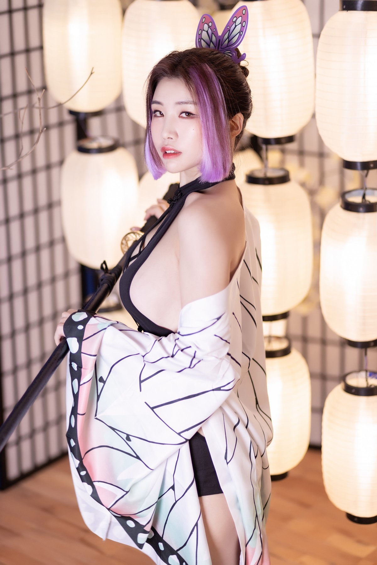 Yebin（전예빈）蝴蝶忍Cosplay写真全集 鬼灭之刃高清图集 [60P／1.02GB]插图4