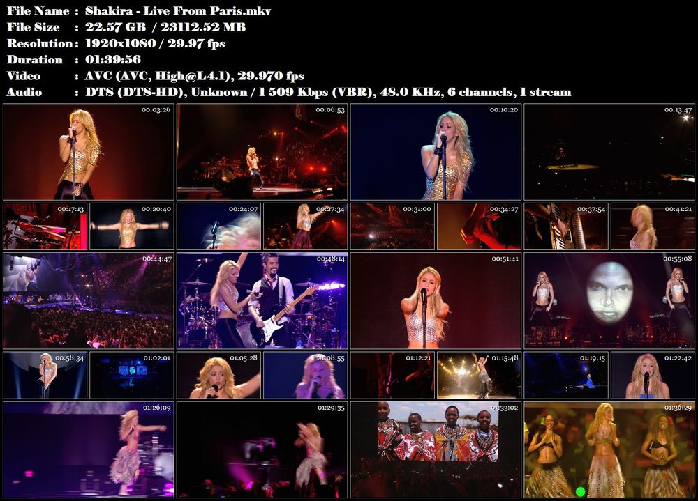 Re: Shakira - Live from Paris (2011, BDRip 1080p)