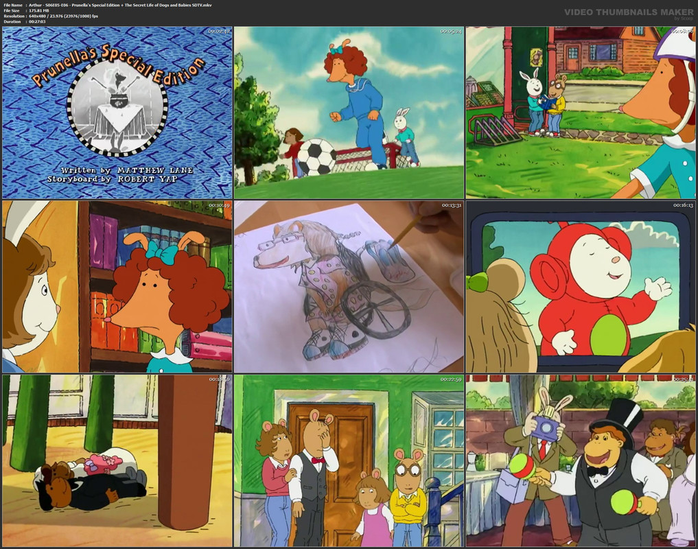 Arthur S06 E05 E06 Prunella's Special Edition The Secret Life of Dogs