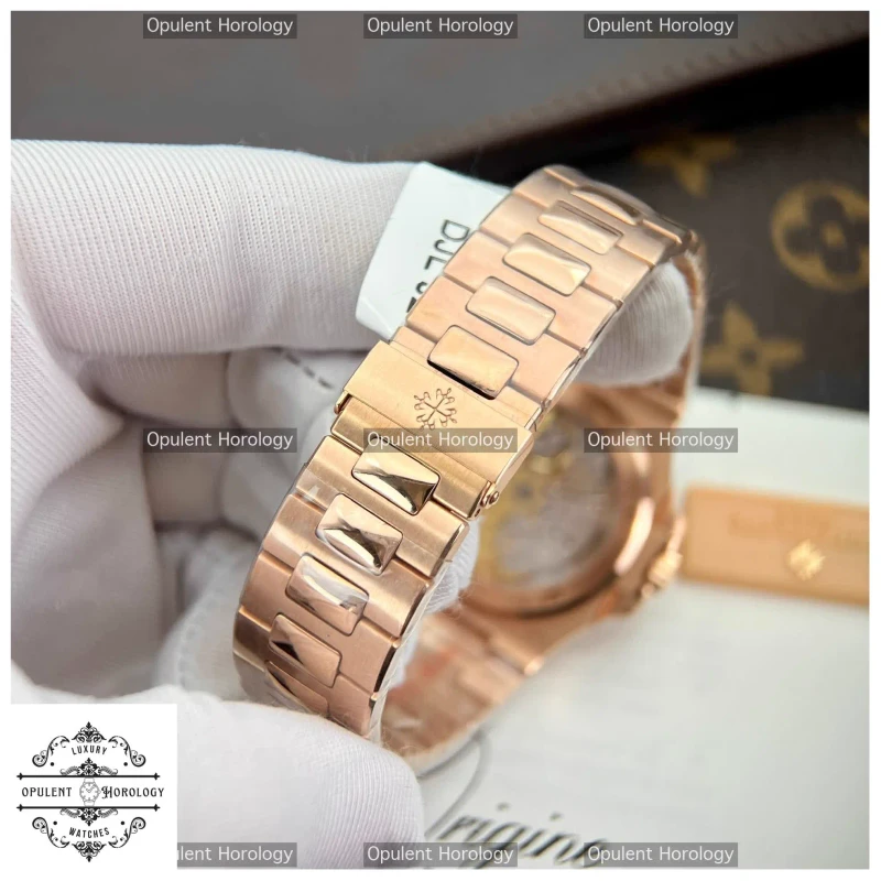 Patek Philippe Nautilus 5723 Super Clone | 18K Gold Wrapped, Baguette Ruby, Cal. 324S C 40mm