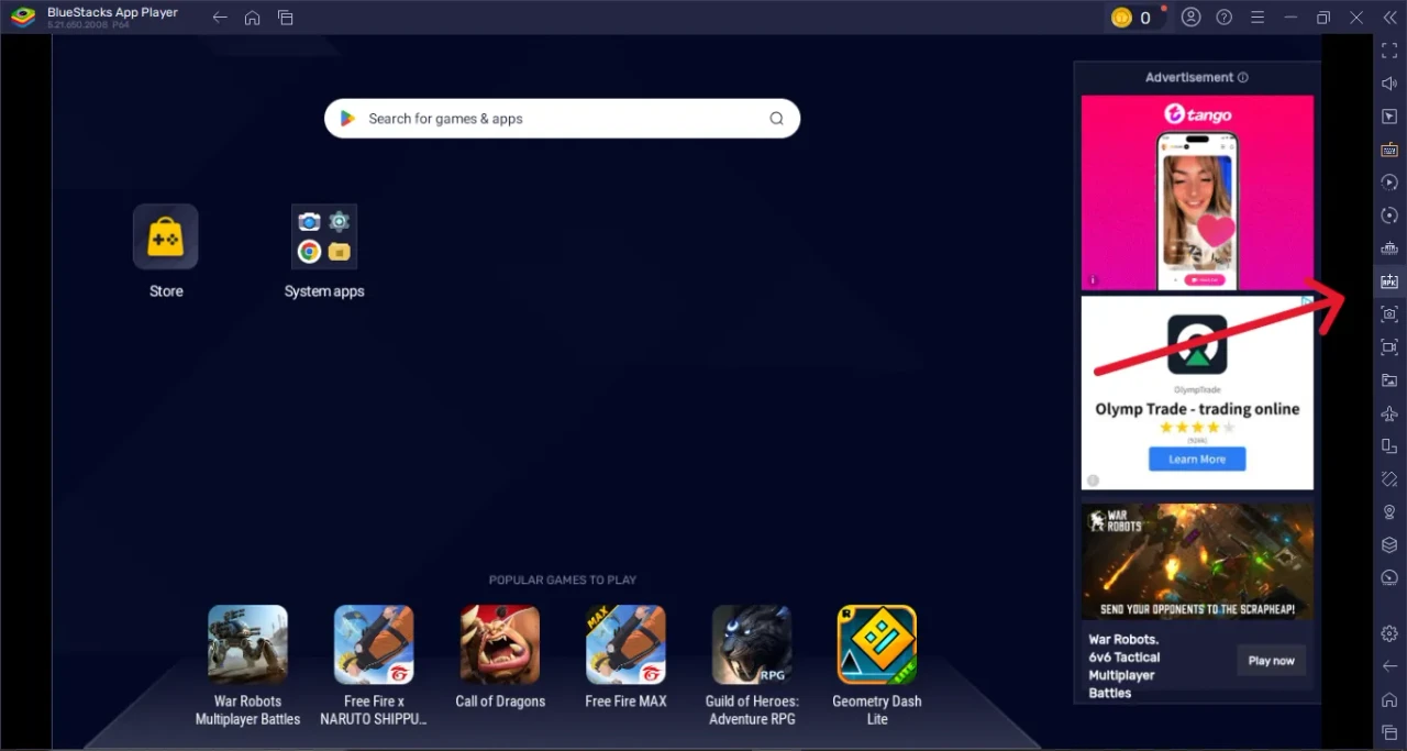 Install MovieBox APK in BlueStacks Emulator on PC