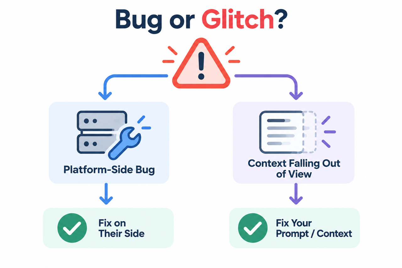 ChatGPT Suddenly Ignoring Instructions Bug vs Glitch Diagnosis decision