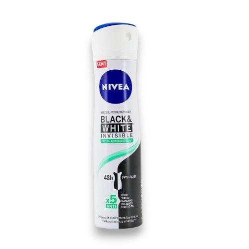 Nivea Black&White Invisible Fresh Antibacterial Aerosol 150 Ml