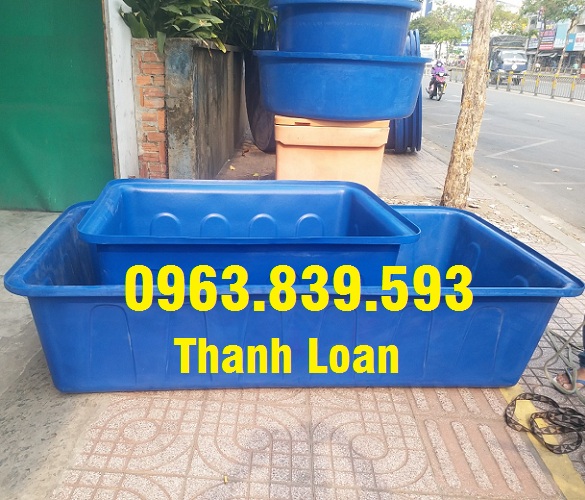 Thùng nuôi cá chữ nhật 1000L, thùng nhựa chữ nhật nuôi cá koi cảnh / 0963.839.593 Ms.Loan Tank-nhua-chu-nhat-thung-nhua-nuoi-ca-1