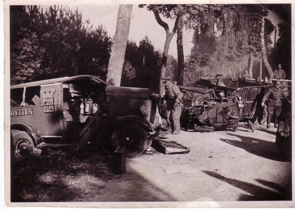 Foto Autounfall durch Heckenschützen