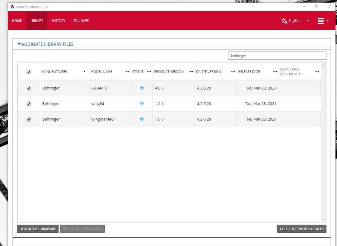 dante firmware updater 1