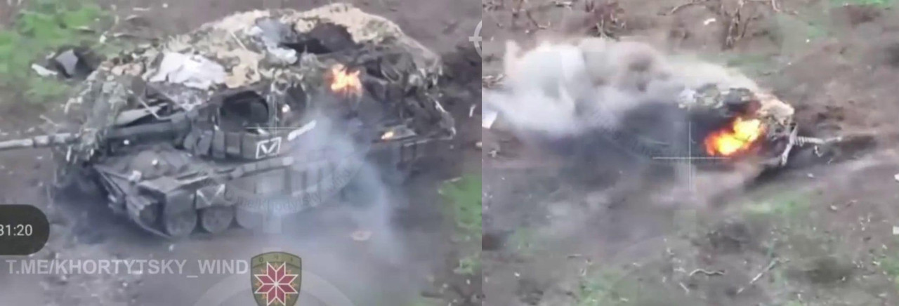 1019 T-72B3 dam aband 22 04 24