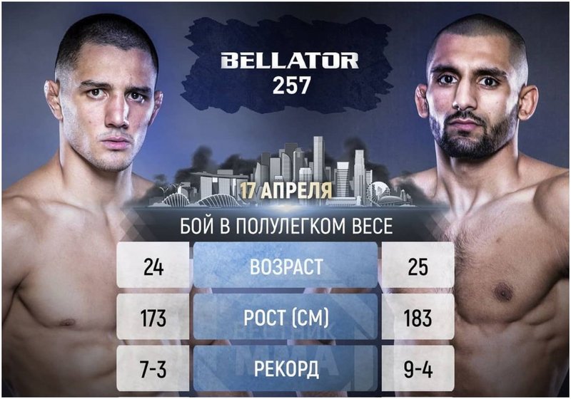 Арън Пико срещу Ейдън Лий на Bellator 257