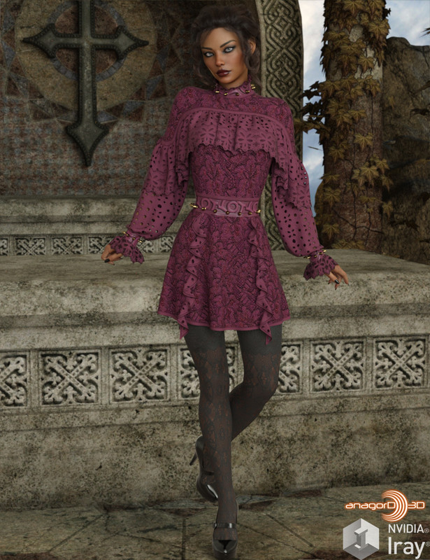 VERSUS - Sugar and Spikes dForce dress for G8F VERSUS - Sugar and Spikes dForce dress for G8F
