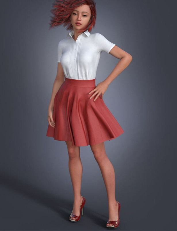 dForce BRZ Shirt Dress for Genesis 9