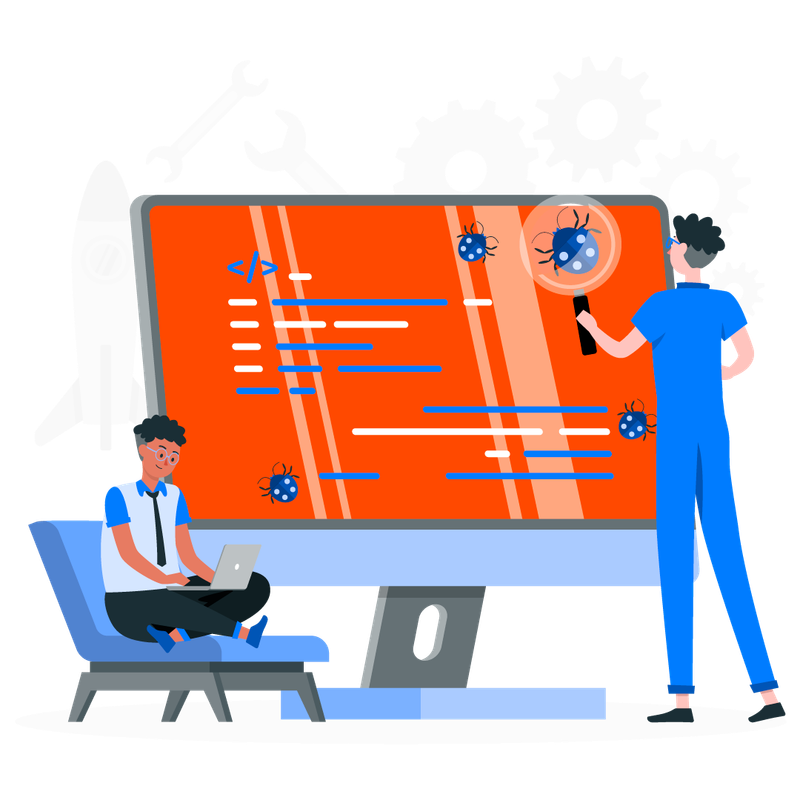 Mobile app development illustration