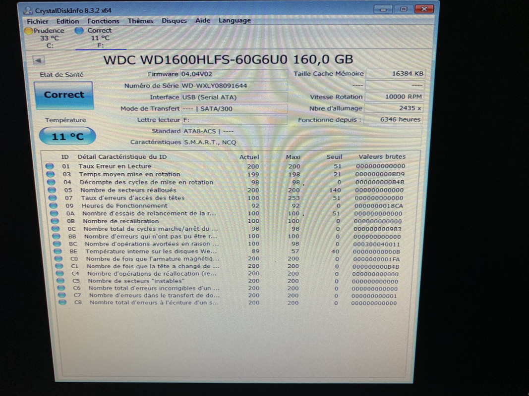 HDD WD RAPTOR 160 GO WD1600HLFS WXLY08091644 -2