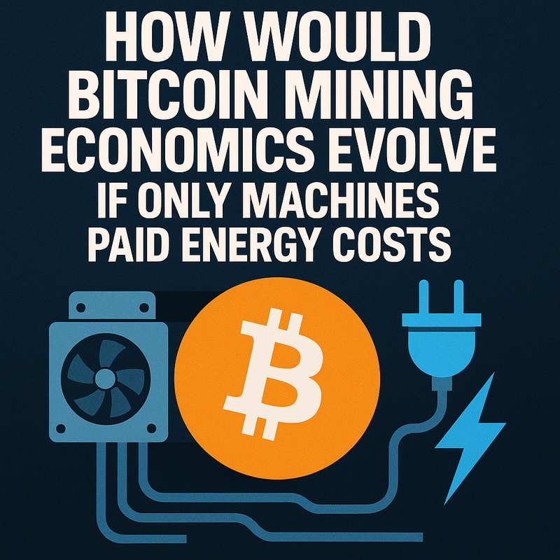 How would Bitcoin mining economics evolve if only machines paid energy costs