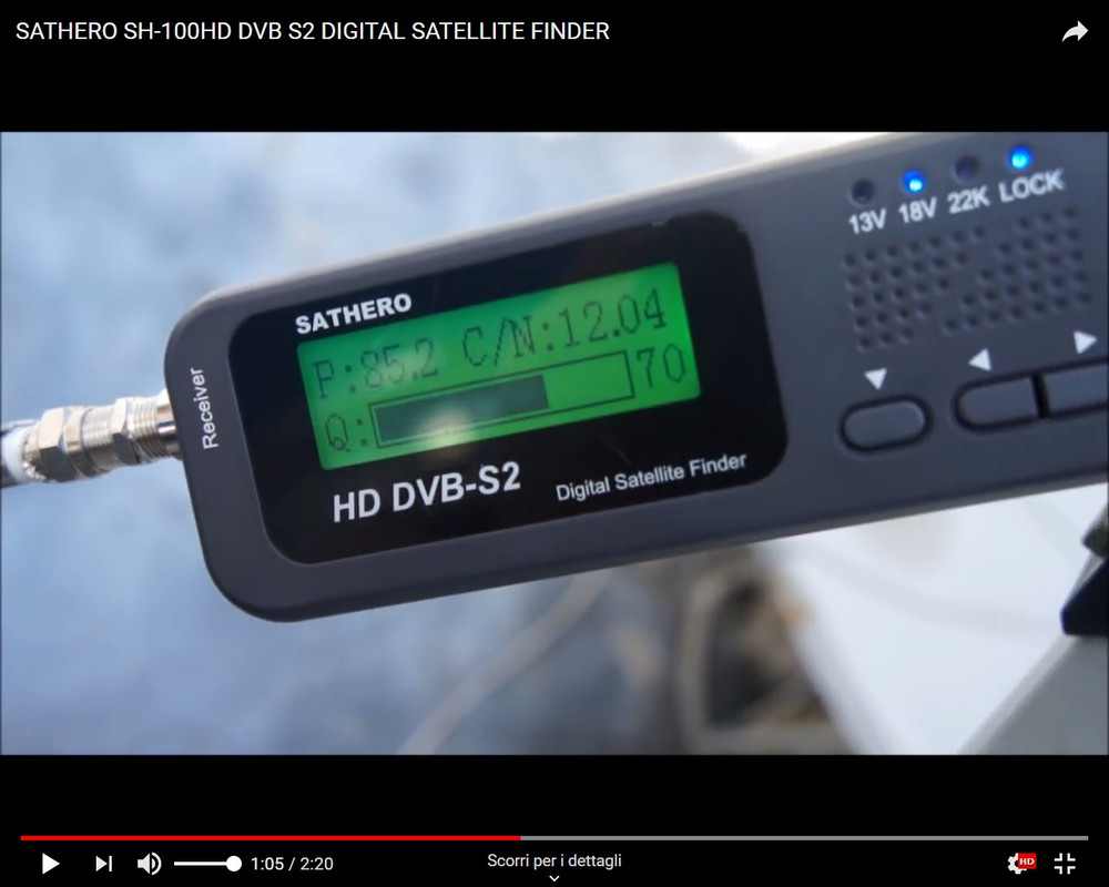 SATHERO SH-100HD DVB S2 DIGITAL SATELLITE FINDER