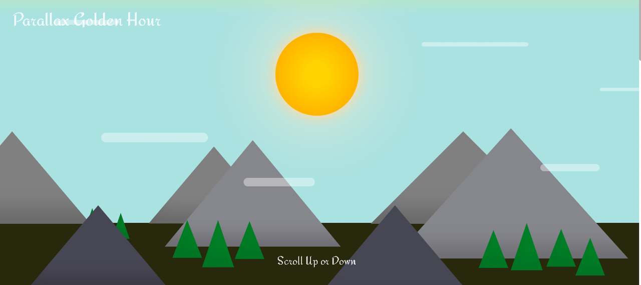 Golden Hour Parallax Scrolling Effect
