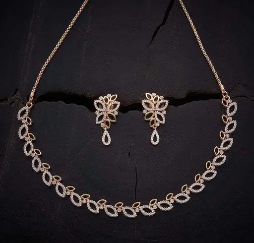 NECKLACE WITH EARRING WOMAN JEWELLY SET Color 1 (A102)