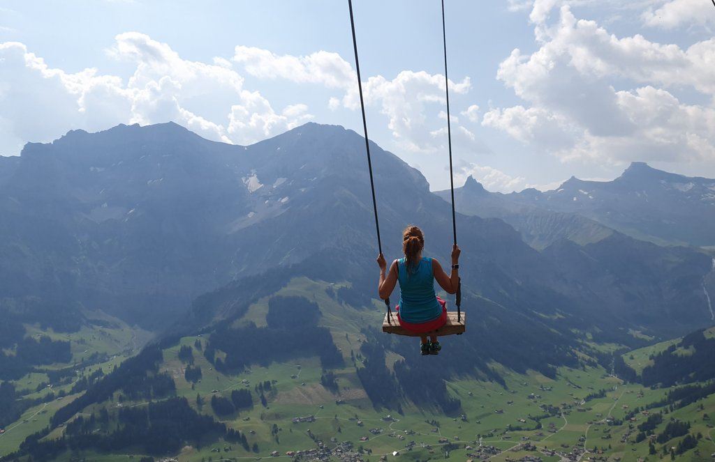 50 sombras del verde en Suiza y Alemania - Blogs de Suiza - ADELBODEN Y TSCHENTENALP...un columpio de altura (2)