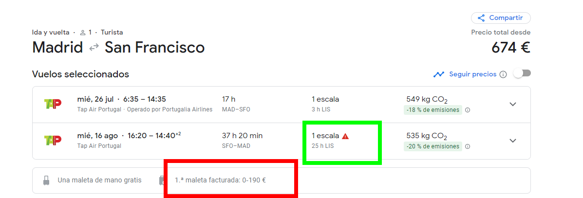 Vuelos a la Costa Oeste USA: Dudas compañías aéreas, escalas