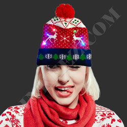 Christmas&nbsp; Light Up LED Flashing Beanie Hat