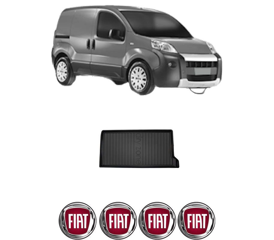 Tavita Portbagaj FIAT 500 (312_) din 2007-2020, Protectie Portbagaj Auto, 4x Stickere auto cu FIAT
