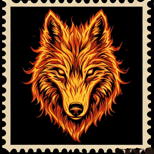 Postal-stamp-style-art-of-a-fl-8