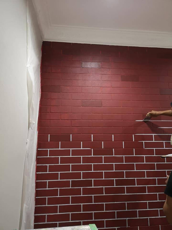 Cara DIY Dinding Batu Bata Guna Cat Tapi Hasilnya Nampak 