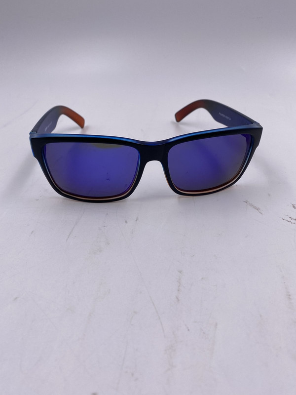 KDEAM BLUE LENSE WITH BLACK, BLUE, AND ORANGE FRAME SUNGLASSES