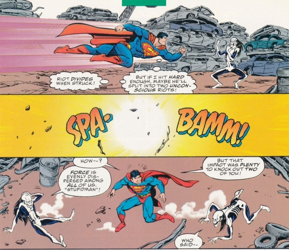 6796647-tanks a full charge by superman by having enough copies to spread out the damage action comi