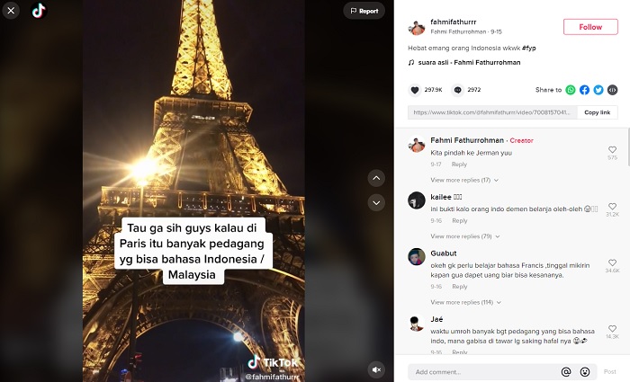 Video yang menampilkan pedagang itu awalnya diunggah ke TikTok oleh akun @FahmiFathurrohman, dengan bertuliskan,