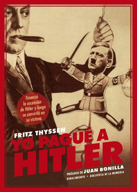 Portada de Yo pagué a Hitler Portada de Yo pagué a Hitler
