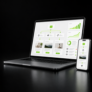 Laptop and phone displaying an ecommerce email automation system