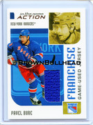 2003-04 ITG Action Jerseys #M-260 [Pavel Bure] [New York Rangers] [Franchise] [~100] [swatch=blue] a