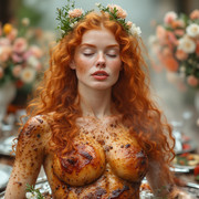 Garden wedding wom served Redhair 1 36