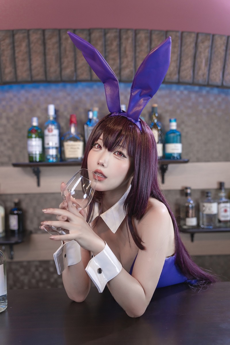 切切Celia 斯卡哈兔女郎 Scathach Bunny Cosplay 高清写真 36P插图3