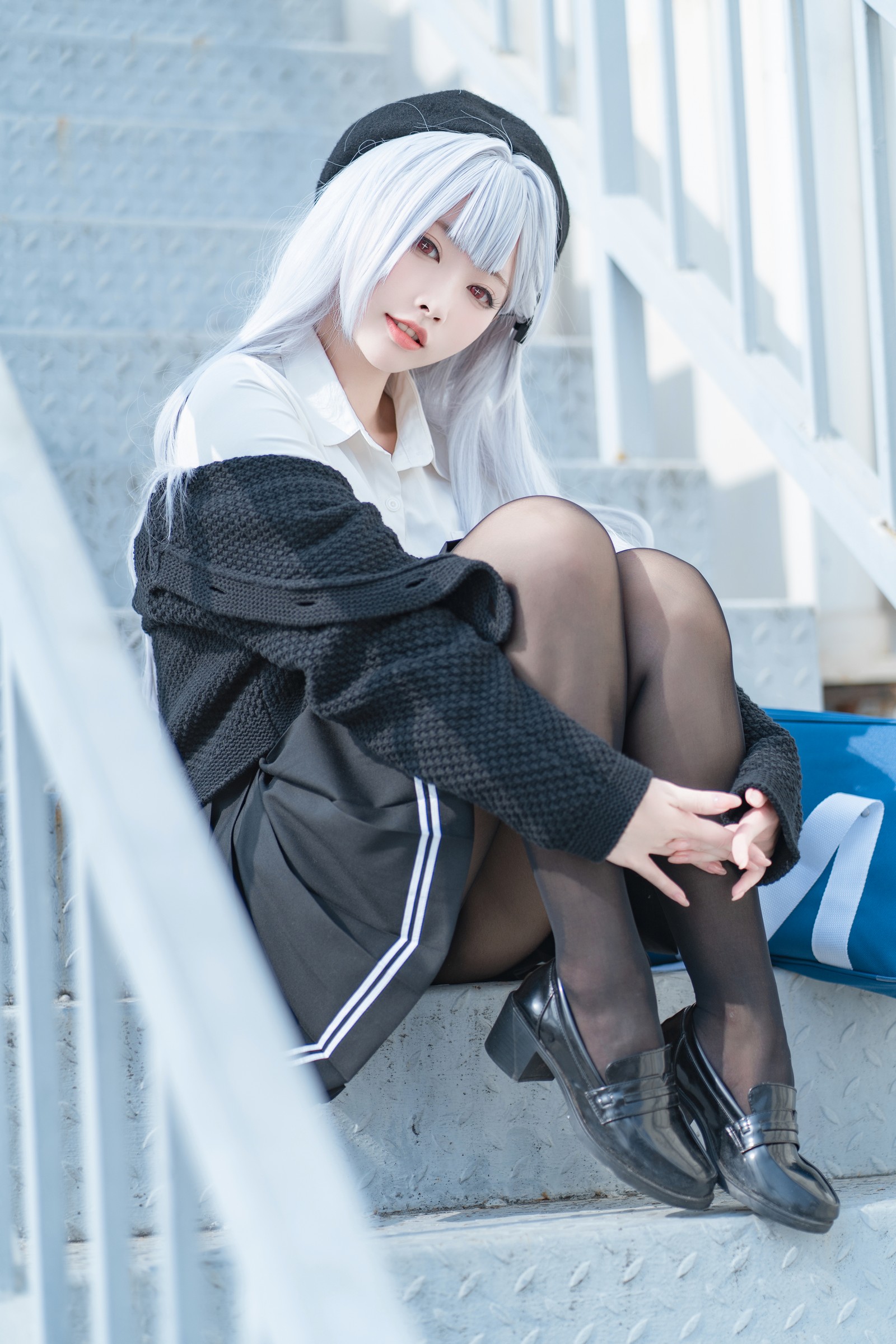 宮本桜 碧蓝航线 斯库拉 JK 制服写真｜校园风 Cosplay 图集（21P｜428MB）插图6