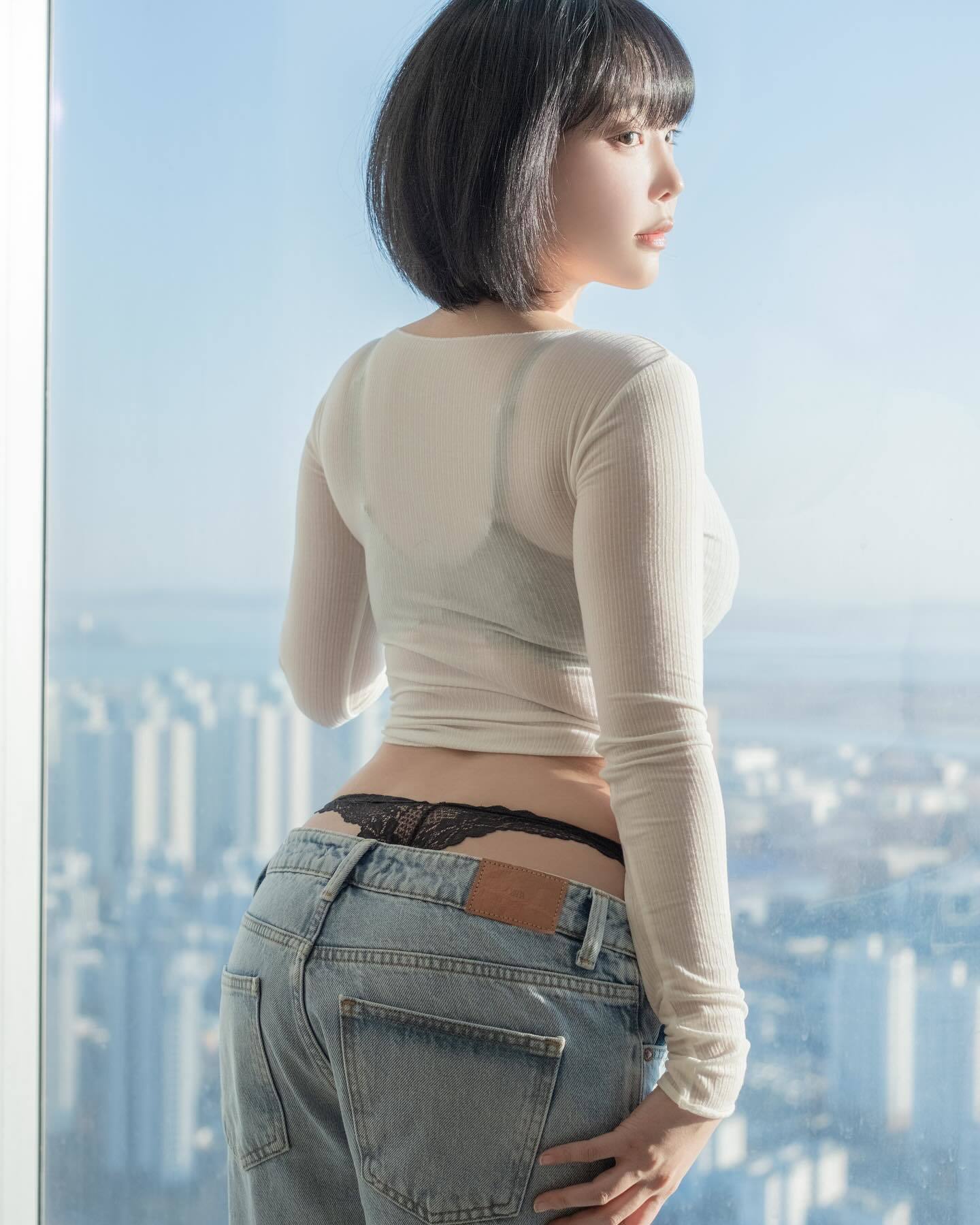 강인경姜仁卿 leaked White T-Shirt and Jeans Concept写真,简约美感(80 photos)插图4 강인경姜仁卿 leaked White T-Shirt and Jeans Concept写真,简约美感(80 photos)插图4