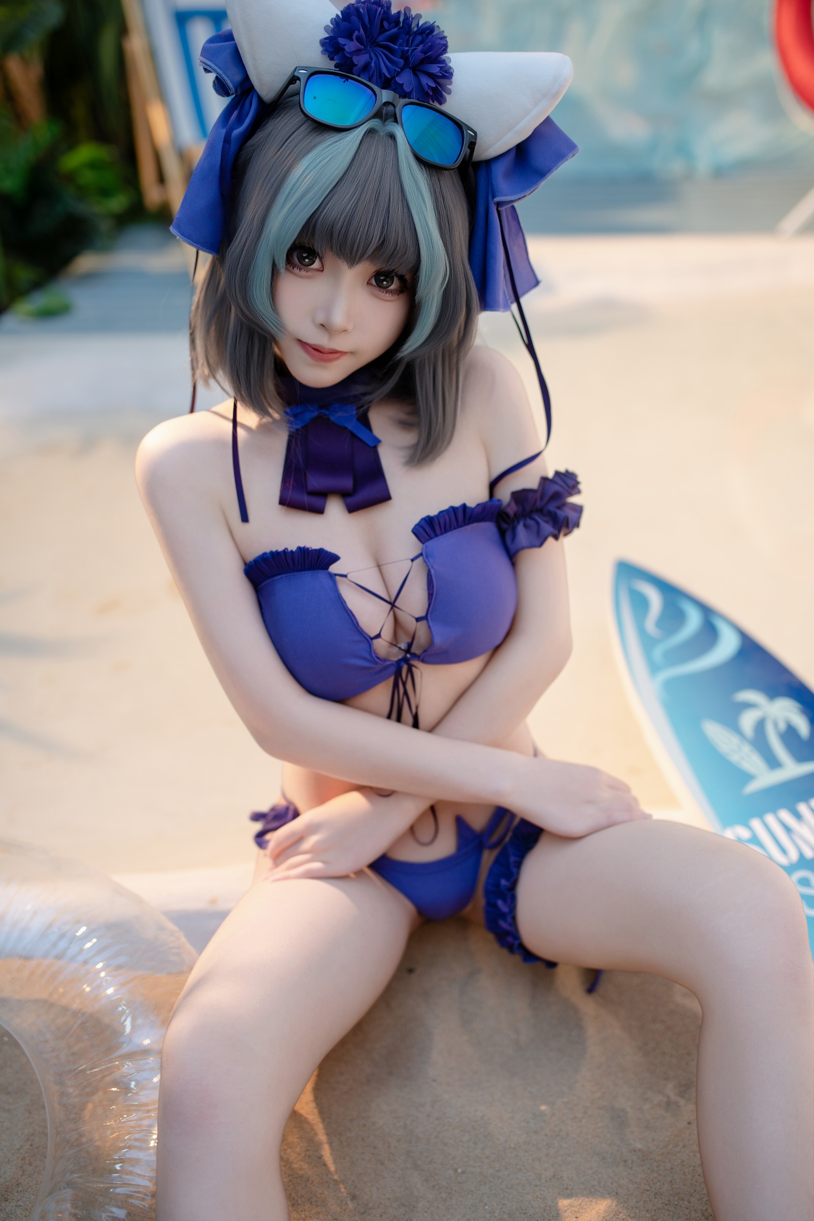 Bangni邦尼 – 泳装柴郡 Cosplay 高清写真集（86P-832MB）碧蓝航线插图4