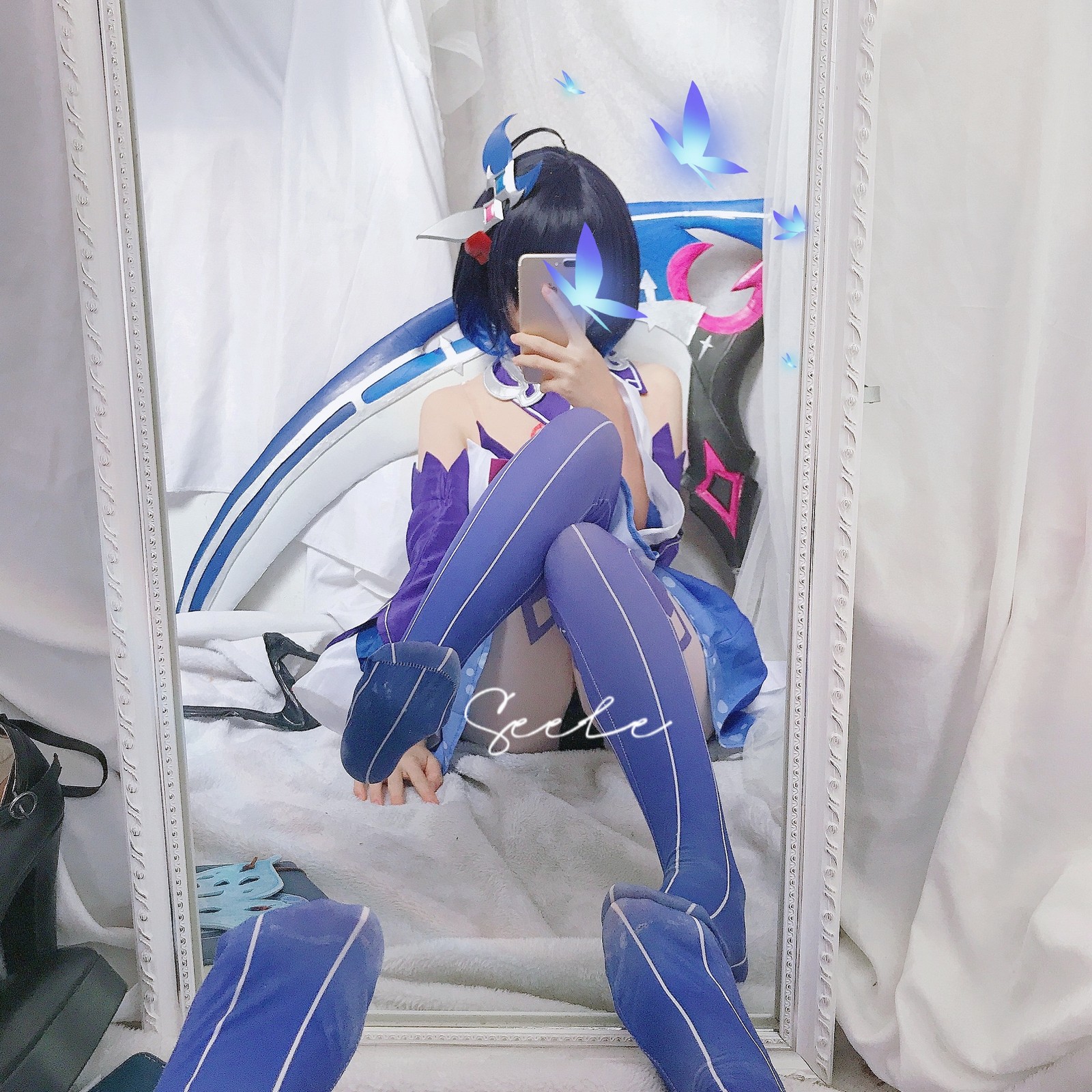 Seele麦麦希儿幻海梦蝶写真集｜梦幻蓝色系高清图集（168P-229.3M）插图7