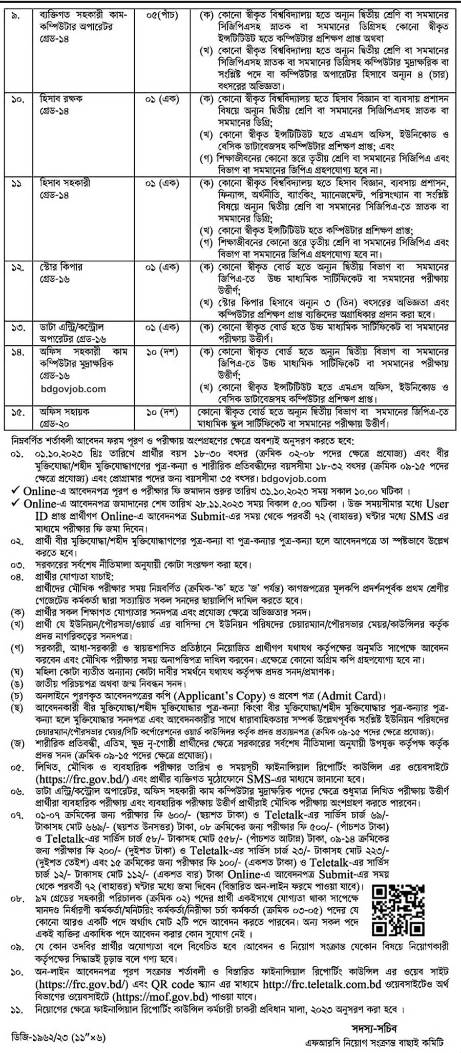 MOF Job Circular 2023