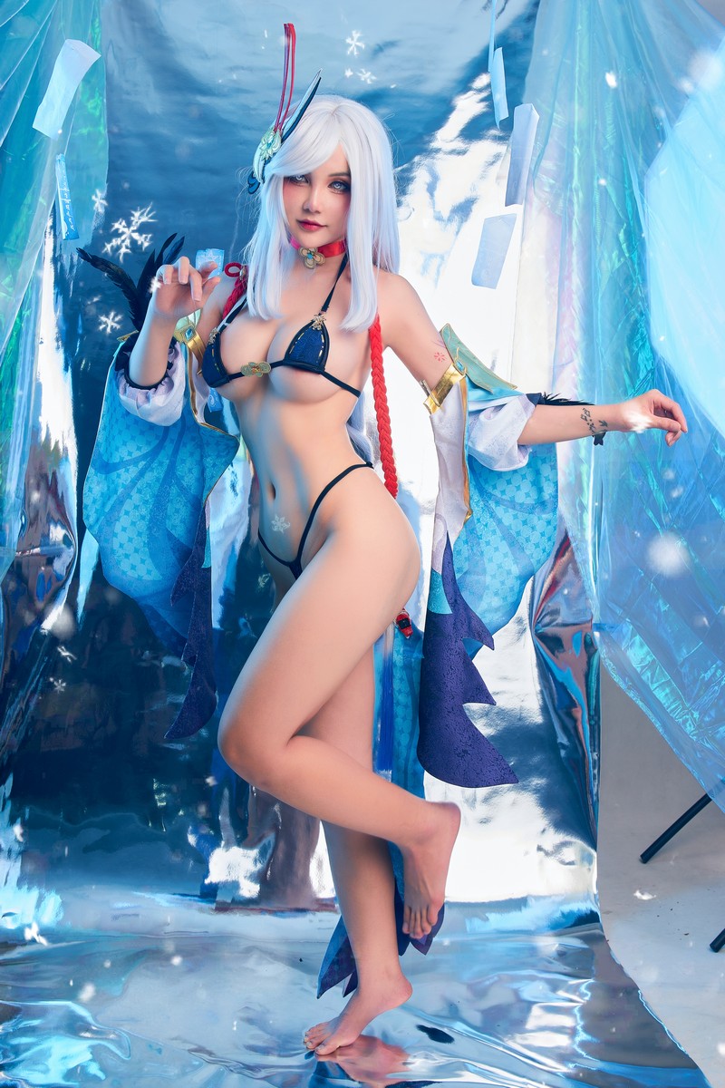 Joyce Lin2x Shenhe Cosplay Genshin Impact 写真集 89P插图4
