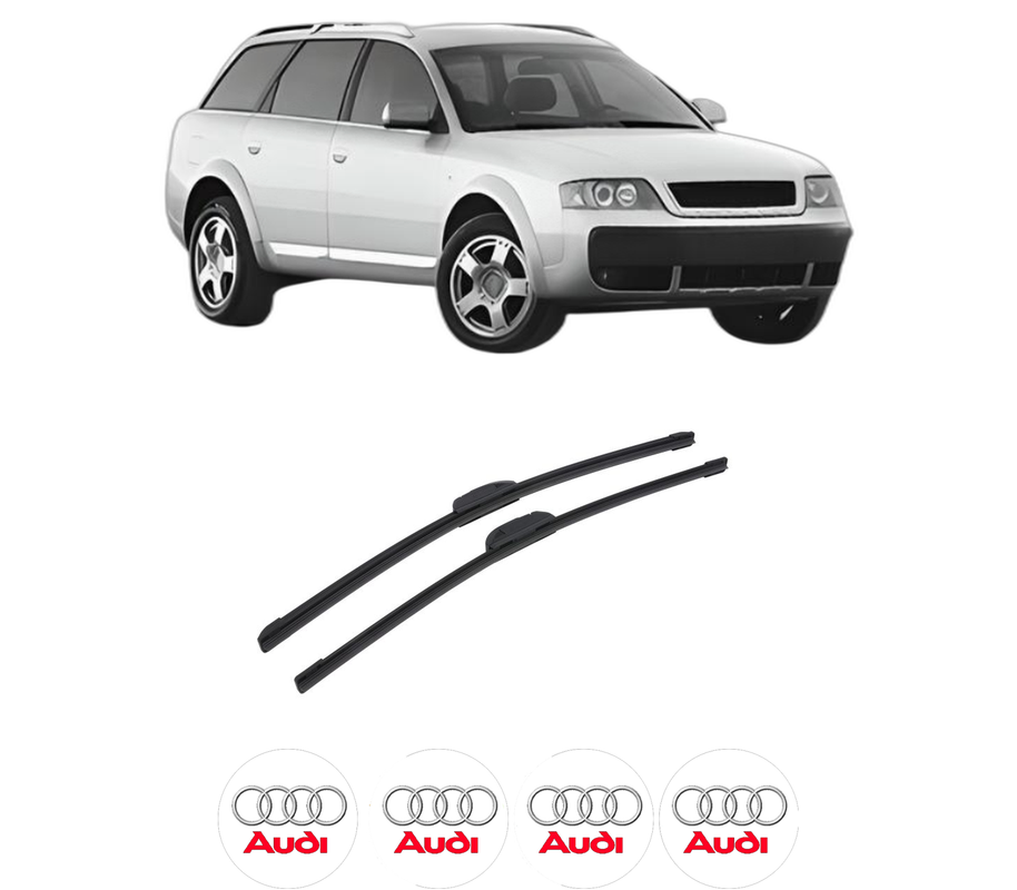 Set stergatoare auto AUDI ALLROAD C5 (4BH) din 2000-2005, pentru parbriz auto, 2 bucati, Bosch Aerotwin Retrofit, din cauciuc siliconat rezistent, 4 Stickere Auto AUDI