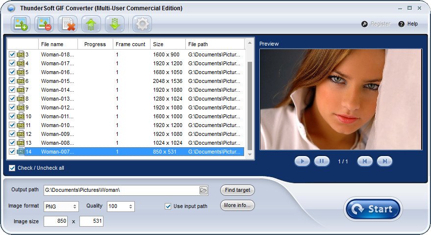 ThunderSoft GIF to PNG Converter v4.1.0