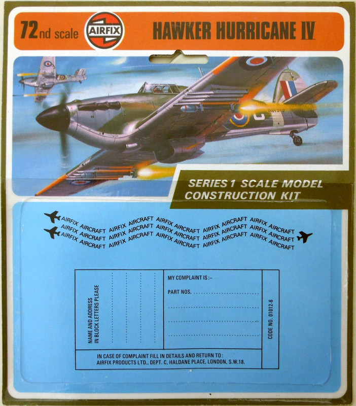 Airfix 72 Hawker Hurricane IV (01012-6) Header