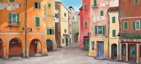 Background Art: Drawing A Street Scene