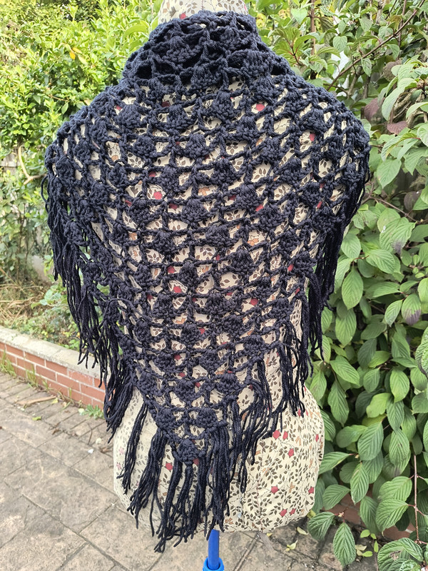 Black Knitted Shawl