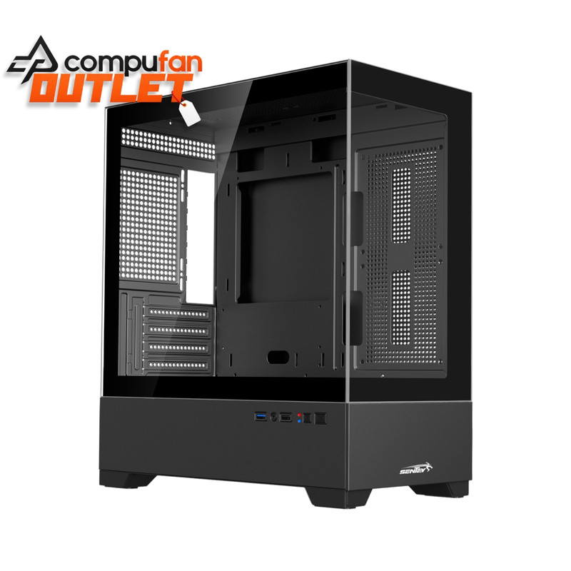 OUTLET - GABINETE SENTEY H30 BLACK VIDRIO TEMPLADO